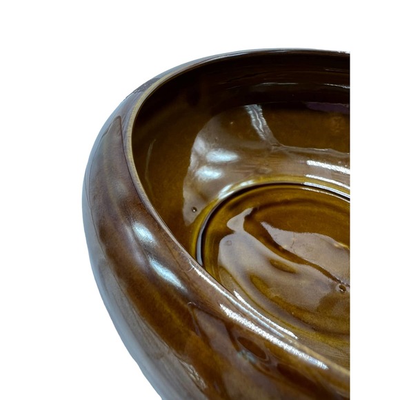 Brown Planter Handmade and Glazed Signed "Neher" Dated 2014 - Picture 3 of 4